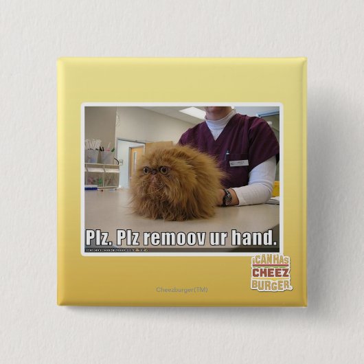 Plzのremoovのur手 缶バッジ (正面)