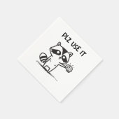 Plz Use It - Racoon おもしろい Iinttic スタンダードカクテルナプキン (角)