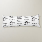 Plz Use It - Racoon おもしろい Iinttic ボディピロー (裏面)