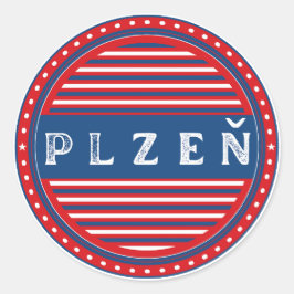 Plzen City Pride Emblem – Czech Identity ラウンドシール