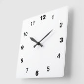 PMクロック – シンプル スクエア壁時計 (傾斜)