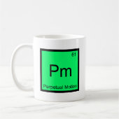 Pm - 永続的な動き 化学元素記号Tシャツ コーヒーマグカップ (左)