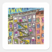 PM NYC感謝ステッカー スクエアシール (正面)