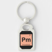 Pm - Promethium Chemistry周期表記号 キーホルダー (正面)