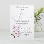 PMACアールソンさくらんぼブロッサム結婚式招待状 招待状 (スタンド正面)