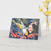 PMACarlsonのコイのパーティーカード カード (黄色い花)