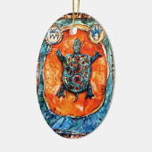 PMACarlsonの兄弟のカメのオーナメント セラミックオーナメント (左)