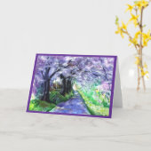 PMACarlsonの紫色の細道カード カード (黄色い花)