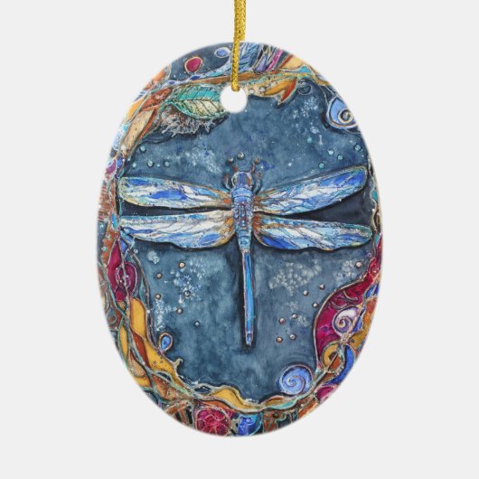 PMACarlsonの銅のトンボのオーナメント セラミックオーナメント (正面)