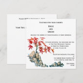 PMACarlsonレッドメープルボンサイ結婚式招待状 招待状 (正面/裏面)