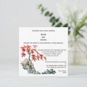 PMACarlsonレッドメープルボンサイ結婚式招待状 招待状 (スタンド正面)