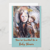 PMACarlson  パプースのベビーシャワー招待状 招待状 (正面/裏面)