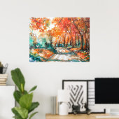 PMACarlson Country Road, Bucks County, Paポスター ポスター (ホームオフィス)