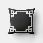 PMB白黒ギリシャ語鍵スクリプトモノグラム アウトドアクッション (裏面)