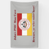 * PMCフラグ付きのMAN CAVE用のカスタマイズ可能なバナー(3'x5) 横断幕 (縦)