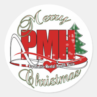 PMH精神科精神衛生ナースクリスマス ラウンドシール