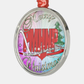 PMHNPのクリスマスの精神医学の精神衛生のナース メタルオーナメント (左)