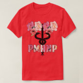 PMHNPカドゥーセウス精神科精神科精神衛生ナースPra Tシャツ (デザイン正面)