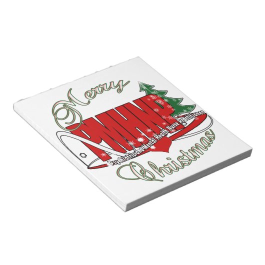 PMHNPクリスマス精神科精神保健医療ナース ノートパッド (アングル)