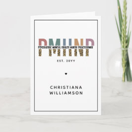 PMHNPレオパード印刷の精神科的精神健康NP カード