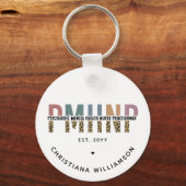 PMHNPレオパード印刷の精神科的精神健康NP キーホルダー (裏面)