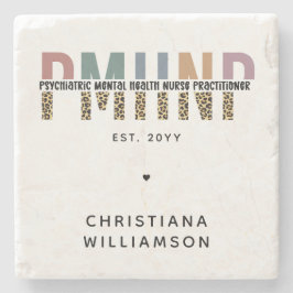 PMHNPレオパード印刷の精神科的精神健康NP ストーンコースター