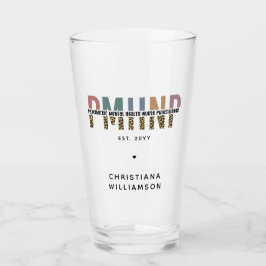 PMHNPレオパード印刷の精神科的精神健康NP タンブラーグラス