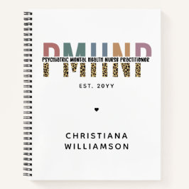 PMHNPレオパード印刷の精神科的精神健康NP ノートブック