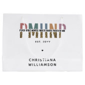 PMHNPレオパード印刷の精神科的精神健康NP ラージペーパーバッグ (裏面)