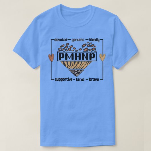 PMHNP精神医科精神保健ナース医 Tシャツ (デザイン正面)