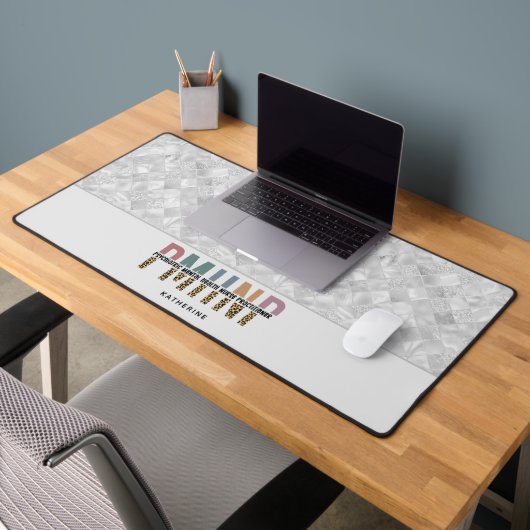 PMHNP精神科パーソナライズされた精神科精神保健ナース デスクマット (オフィス2)