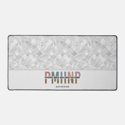 PMHNP精神科パーソナライズされた精神科精神保健ナース デスクマット (正面)