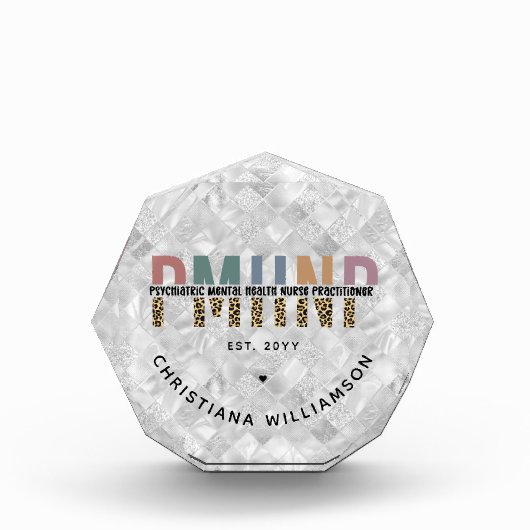 PMHNP精神科パーソナライズされた精神科精神保健ナース フォトブロック (正面)