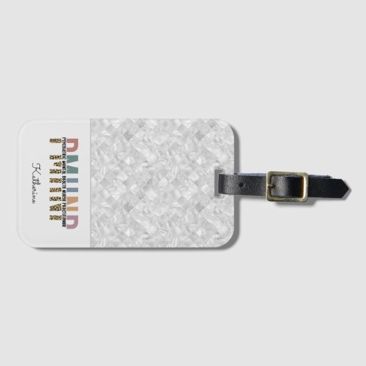 PMHNP精神科パーソナライズされた精神科精神保健ナース ラゲッジタグ (正面横)