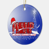 PMHNP -精神医学および精神衛生のナースのクリスマス セラミックオーナメント (左)