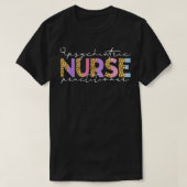 PMHNP Cute Psychiatric Nurse Practitioner Leopard  Tシャツ (デザイン正面)