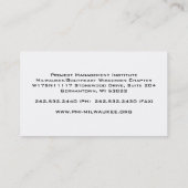 PMIミルウォーキー名刺 名刺 (裏面)