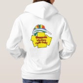 PMQGウィメンズフード付きスウェットシャツ パーカ (裏面)