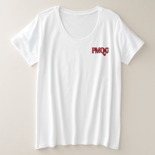PMQG Women's T-shirt Plus Sizes プラスサイズTシャツ (デザイン正面)