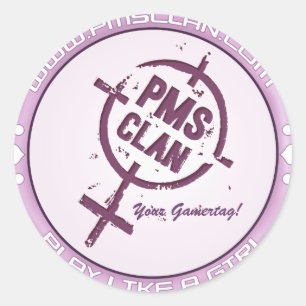 PMSのステッカーの紫色のロゴ2 ラウンドシール