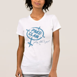 PMSのワイシャツの青のロゴ Tシャツ