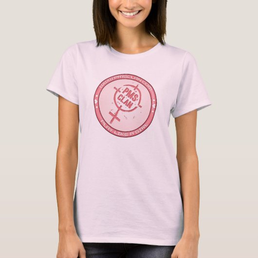 PMSのTシャツのピンクのロゴ2 Tシャツ (正面)