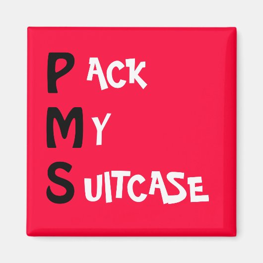 PMS ...スーツケースを梱包 マグネット (正面)