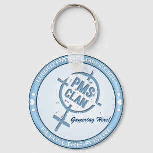 PMS Keychain-の青いロゴ2 キーホルダー