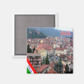 PMT002 BIELLA, Piedmont,イタリア,冷蔵庫 マグネット (正面/裏面)