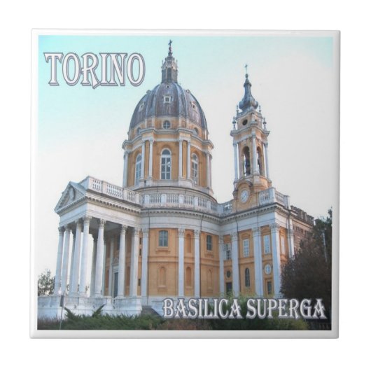 PMT007 TURIN Basilica Superga，イタリア， タイル (正面)