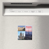 PMT011 TURIN，モザイク，ピエモンテ，イタリア，冷蔵庫 マグネット (インサイチュ (食洗機))