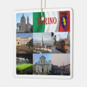 PMT012トリノ,モザイク,ピエモンテ,イタリア, セラミックオーナメント (左)