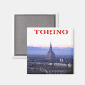PMT013 TURIN, The Mole Antonelliana,冷蔵庫 マグネット (正面/裏面)