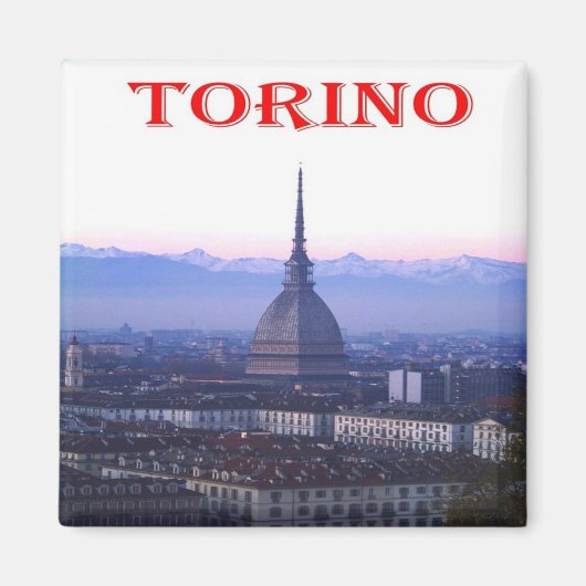 PMT013 TURIN, The Mole Antonelliana,冷蔵庫 マグネット (正面)